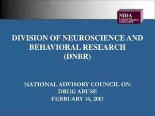 DIVISION OF NEUROSCIENCE AND  BEHAVIORAL RESEARCH (DNBR)