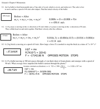 Schaum's Chapter 8 Momentum