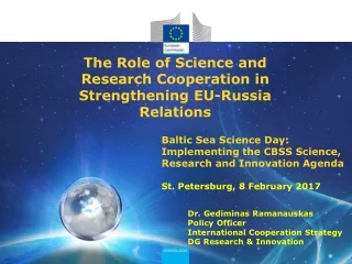 The Role of Science and Research Cooperation in Strengthening EU-Russia Relations
