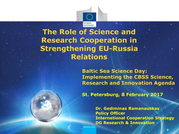 the role of science and research cooperation