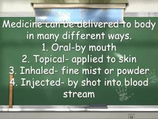 Medicines can have side effects- reactions to medicine other that what was intended