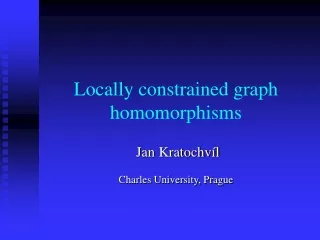 Locally constrained graph homomorphisms