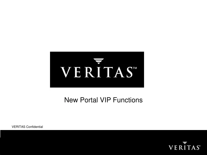new portal vip functions