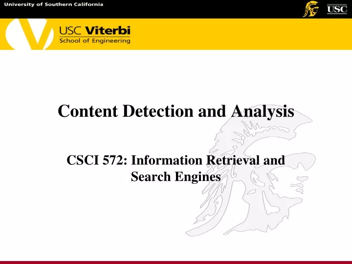 content detection and analysis