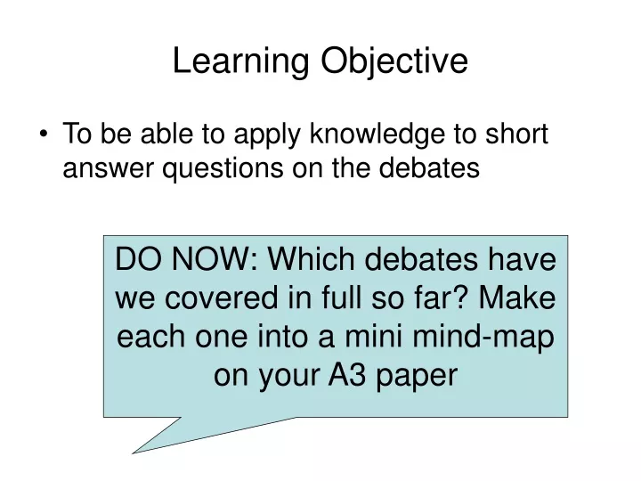 learning objective