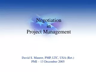 Negotiation in  Project Management