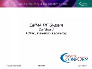 EMMA RF System  Carl Beard ASTeC, Daresbury Laboratory