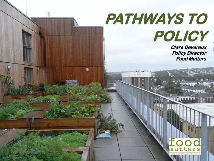 pathways to policy clare devereux policy director food matters