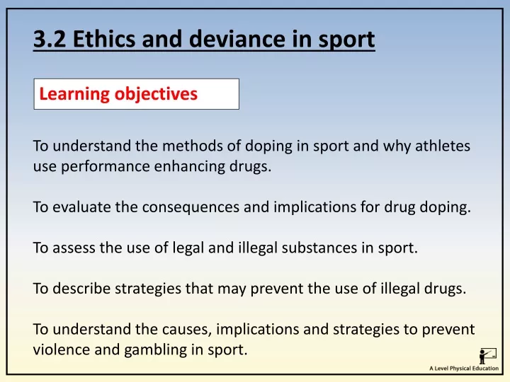 3 2 ethics and deviance in sport