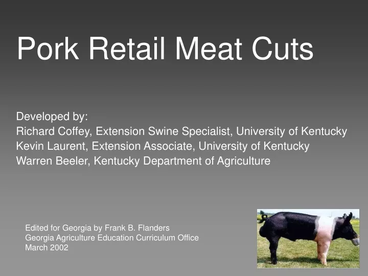 pork retail meat cuts