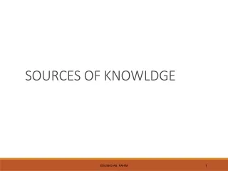 SOURCES OF KNOWLDGE