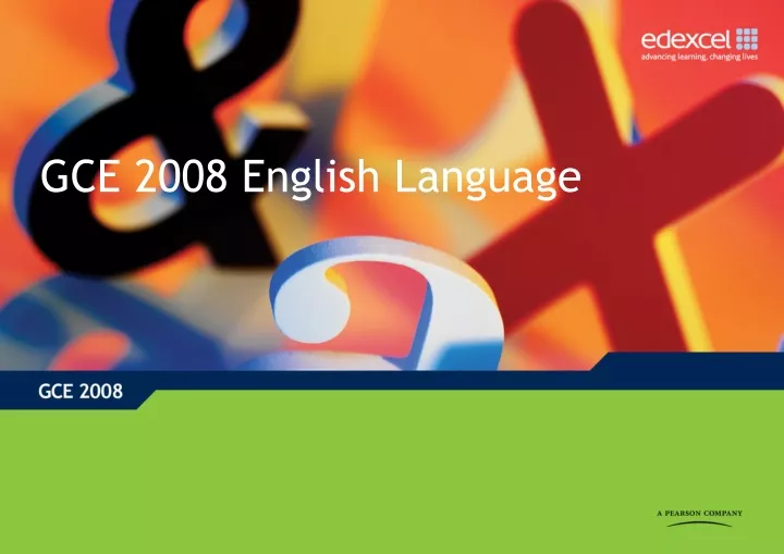 gce 2008 english language