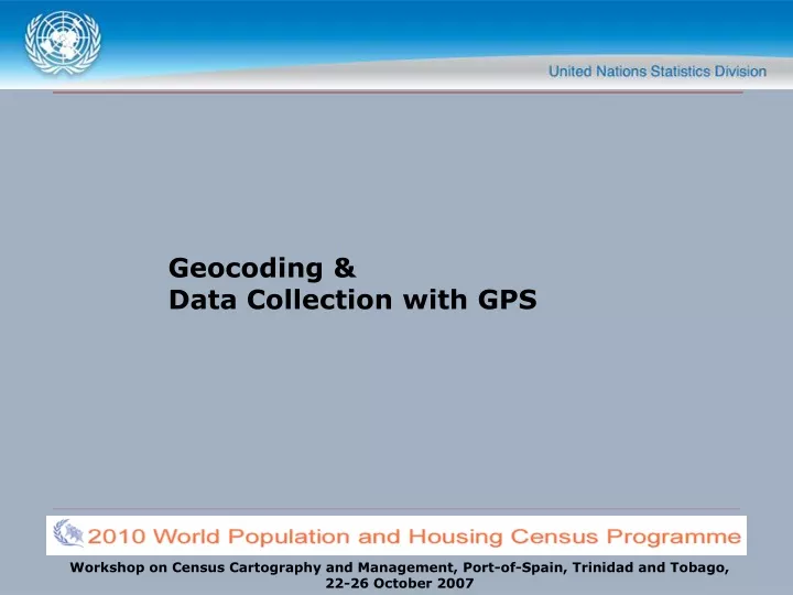 geocoding data collection with gps