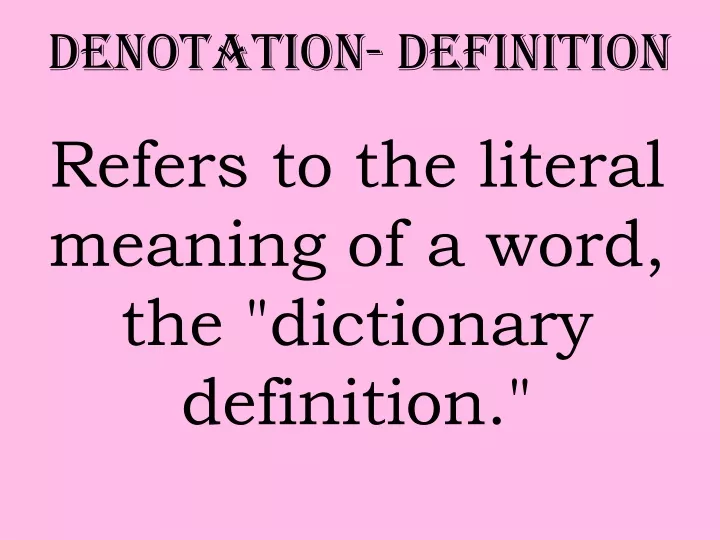 denotation definition