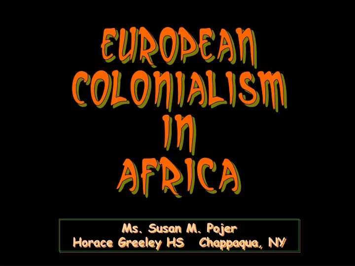 european colonialism in africa