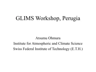 GLIMS Workshop, Perugia