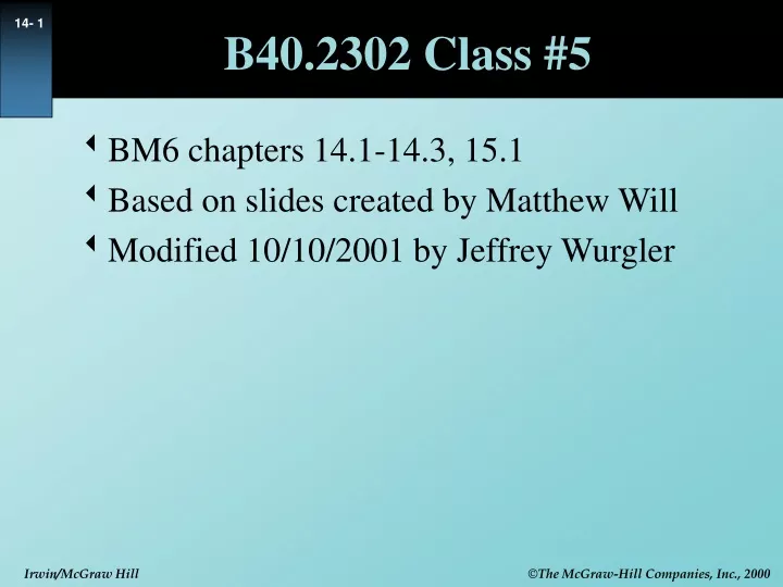 b40 2302 class 5