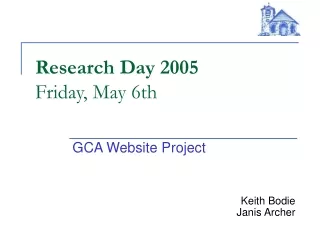 Research Day 2005 Friday, May 6th