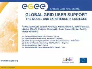 GLOBAL GRID USER SUPPORT THE MODEL AND EXPERIENCE IN LCG/EGEE