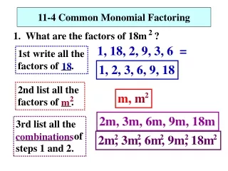 11-4 Common Monomial Factoring