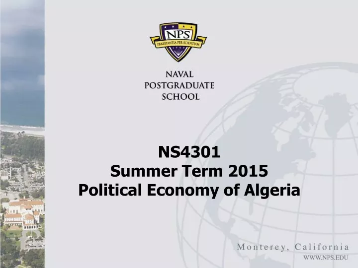 ns4301 summer term 2015 political economy of algeria