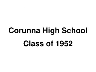 Corunna High School Class of 1952