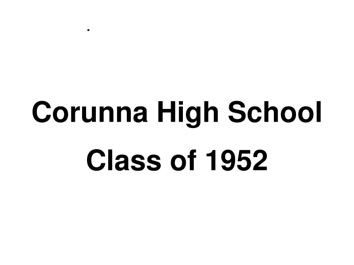 corunna high school class of 1952
