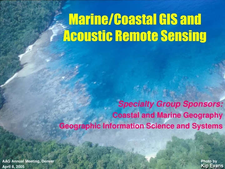 marine coastal gis and acoustic remote sensing