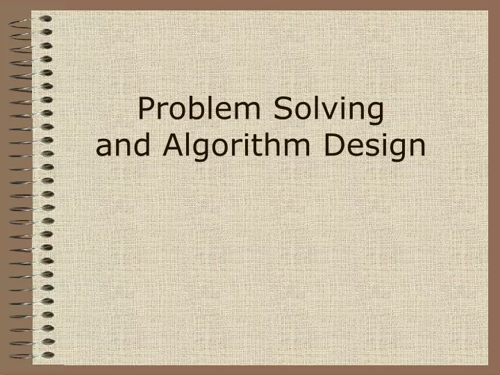 problem solving and design igcse computer science ppt