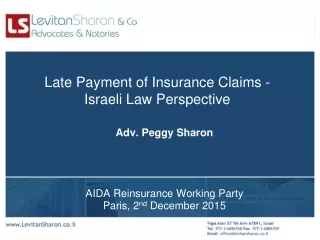 Late Payment of Insurance Claims - Israeli Law Perspective