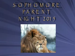 SOPHOMORE PARENT  NIGHT 2015