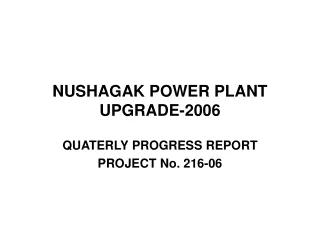NUSHAGAK POWER PLANT UPGRADE-2006