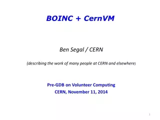 BOINC + CernVM