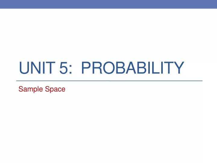 unit 5 probability