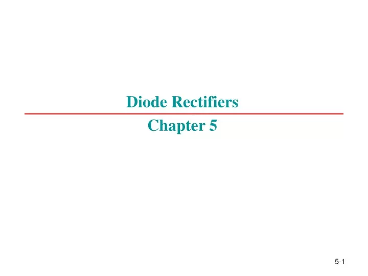 diode rectifiers chapter 5