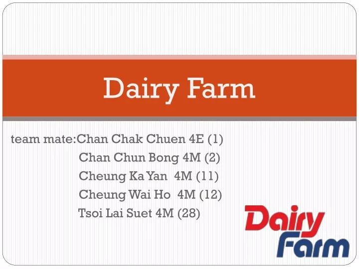 dairy farm