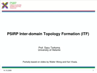PSIRP Inter-domain Topology Formation (ITF)