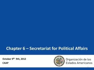 Chapter 6 – Secretariat for Political Affairs