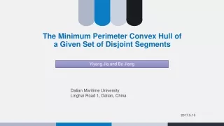 The  Minimum Perimeter Convex Hull  of  a  Given Set of Disjoint Segments
