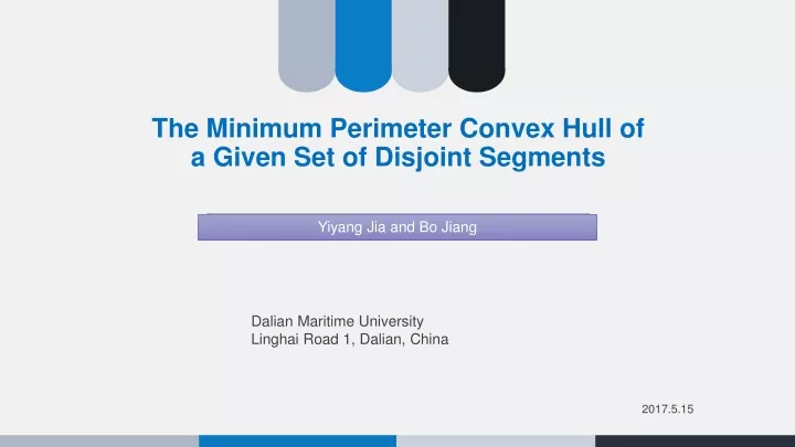 the minimum perimeter convex hull of a given set of disjoint segments