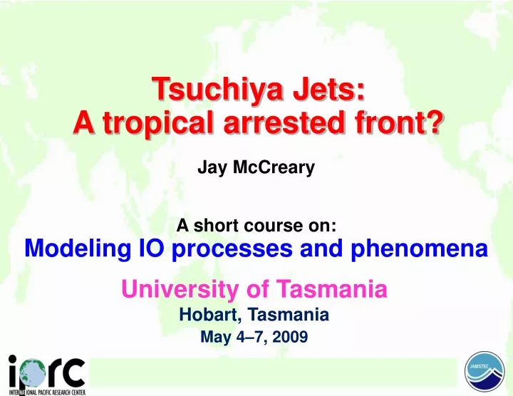 tsuchiya jets a tropical arrested front
