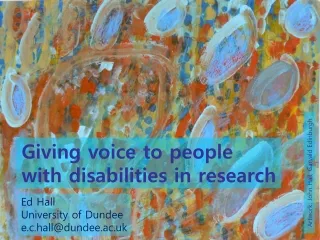 Giving voice to people with disabilities in research