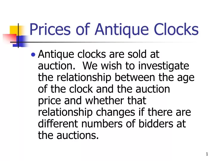 prices of antique clocks