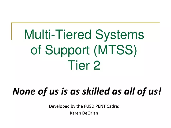 multi tiered systems of support mtss tier 2