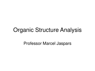 Organic Structure Analysis