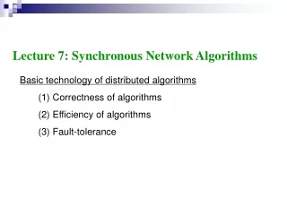 Basic technology of distributed algorithms        (1) Correctness of algorithms