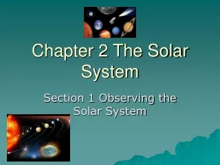 Chapter 2 The Solar System