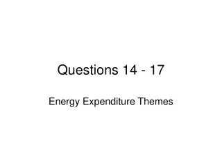 Questions 14 - 17