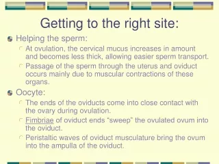 Getting to the right site: