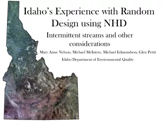 Idaho’s Experience with Random Design using NHD